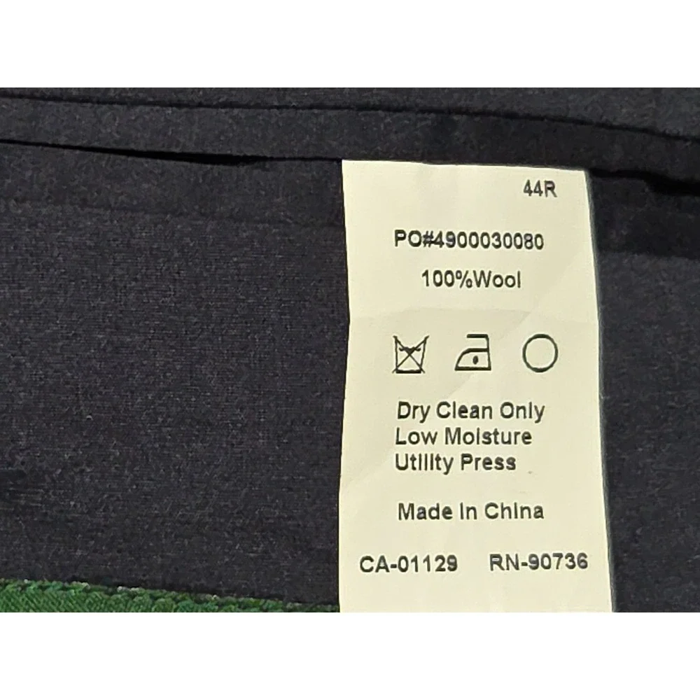 Ralph Ralph Lauren 44R Navy Wool Blazer 2 Gold Button Closure 4 Button Sleeve EU